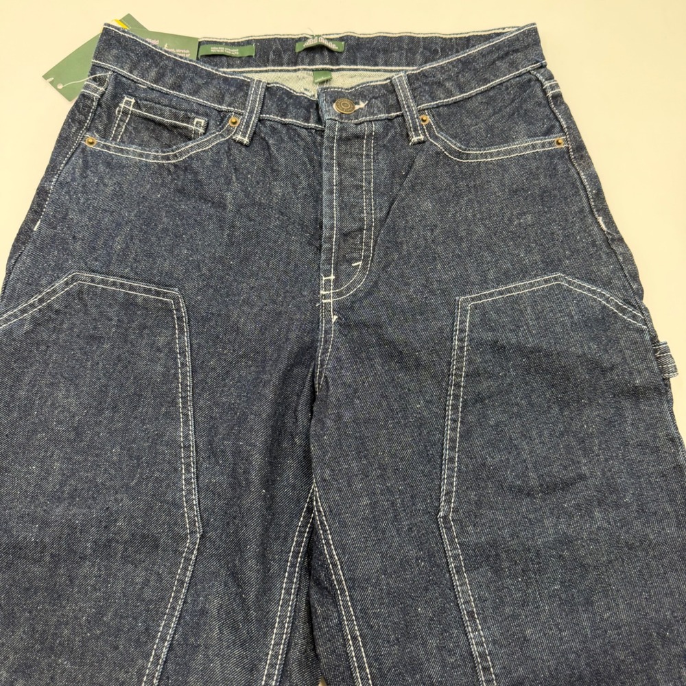 Wild Fable High Rise Straight Carpenter Jeans Dark Wash Contrast Stitch 6/32 - Picture 2 of 11